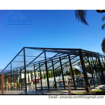 4x4m Reinforced Alloy Frame Party Marquee Tent Wind-Resistant Fire-Retardant PVC Canopy for Cocktail Receptions