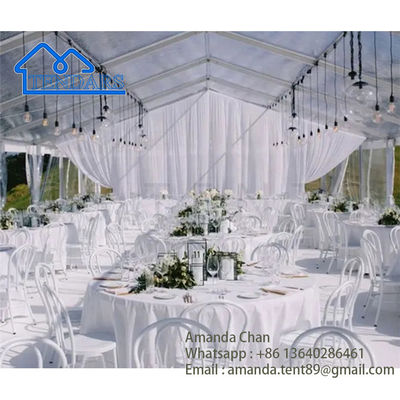 Galvanized Steel Frame 3x6m Party Marquee Tent 850g/m² PVC Fabric Heavy Duty Anchors for Lawn Celebrations