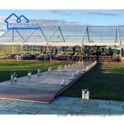 Wind-Resistant Poolside Party Marquee Tents Hard-Pressed Aluminum Double-Layer Roof Canopy Structure