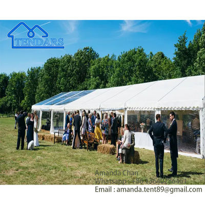 Clear-Span Birthday Party Marquee Tents Waterproof PVC Aluminum Alloy Frame Compact Canopy Structure