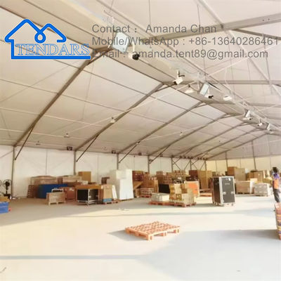 Drive Through Waterproof Storage Tent White PVC Aluminum Warehouse Tent