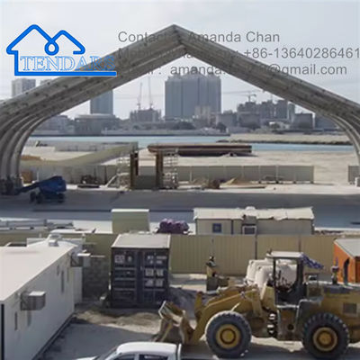 Outdoor Large Custom Aluminum Alloy Temporary Storage Marquee Tent Curved Shaped Tent