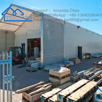 12x20m Waterproof PVC Cover Warehouse Storage Tent Galvanized Steel Wind-Resistant for Industrial Shelter