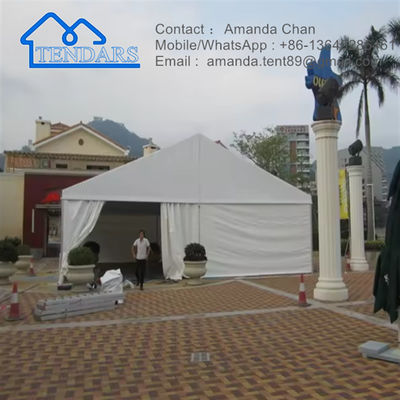 Fire-Retardant Lawn Party Marquee Tents Reinforced Alloy Frame Heavy-Duty Anchored PVC Canopy Structure