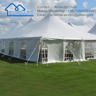 Elegant Backyard Party Marquee Tents Galvanized Framework PVC Fabric White Canopy Structure