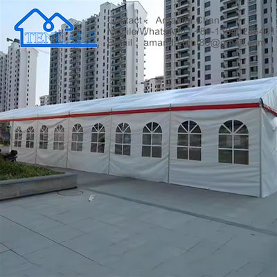Wind-Resistant Poolside Party Marquee Tents Waterproof PVC Aluminum Alloy Frame Canopy Structure