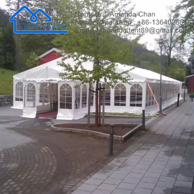 Removable Lawn Party Marquee Tents Waterproof PVC Aluminum Alloy Frame Sidewall Canopy Structure