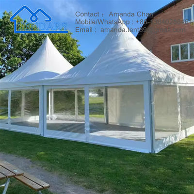 Fire-Retardant Holiday Party Marquee Tents Reinforced Alloy Frame Full Sidewall PVC Canopy Structure