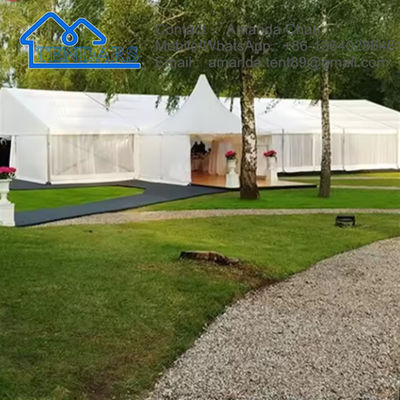 Outdoor Festivity Party Marquee Tents Reinforced Alloy Frame Wind-Resistant Fire-Retardant PVC Canopy Structure