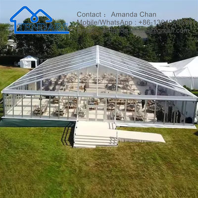White Elegant Garden Party Marquee Tents Hard-Pressed Aluminum Double-Layer Roof Canopy Structure