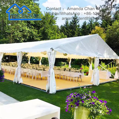 Heavy-Duty Anniversary Party Marquee Tents Aluminum Frame UV-Resistant Anchored Canopy Structure