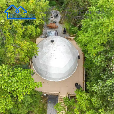 Commercial Dome Tent Outdoor Igloo Glamping Tent Geodesic  Dome Tent With Bathroom
