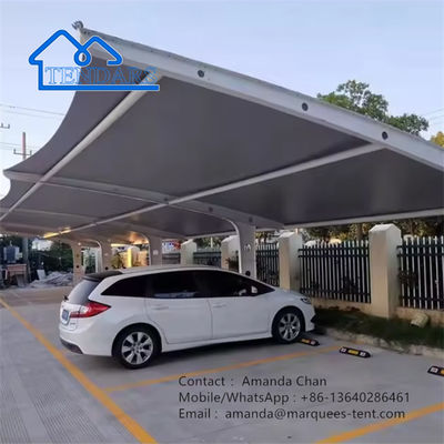 Outdoor Large Waterproof PVDF Membrane Tensile Tent With Steel Structure Shade