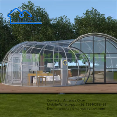 Luxurious PVDF Glamping Snail Shaped Resort Tent With Bathroom for hotel