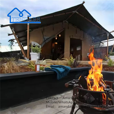 Prefabricated Wooden Structured Hotel Tent Glamping Loft Safari Tent outdoor