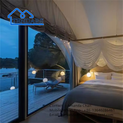 Customized Membrane Structure Camping Hotel Tent For Outdoor Luxury Resort