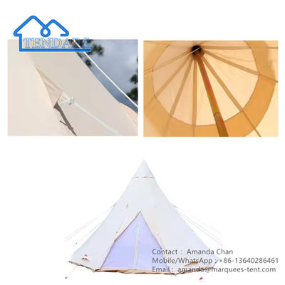 Luxury Glamping Waterproof Cotton Hotel Tent With Vent For Outdoor Family Tent