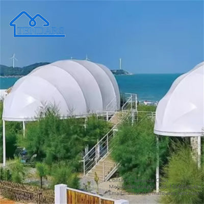 Luxury Beach Waterproof Glamping Tent PVDF Permanent Tent Hotel Tent Outdoor