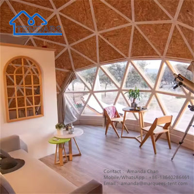 Waterproof Eco Hotel Prefab Geodesic Dome Tent House Desert Tent For Camping