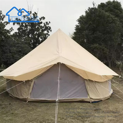 Outdoor Camping Tent Waterproof Cotton Canvas Tent Glamping Luxury Bell Tent