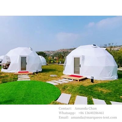 Customized Glass Glamping Hotel Camping Geodesic Dome Tent For Family And Hotel Resort 