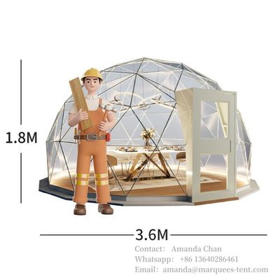 White Or Customized Color 6x6m Custom Made Hotel Luxury Resort Tents For Glamping
