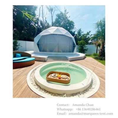 Outdoor Waterproof, Fireproof, UV Resistance Glamping Tent Dome House With Bathroom For Hotel Resort
