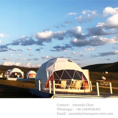 Roof Pvc Heated Eco Prefab Transparent Luxury And Comfort Hemispherical Hotel Dome Glamping Tent