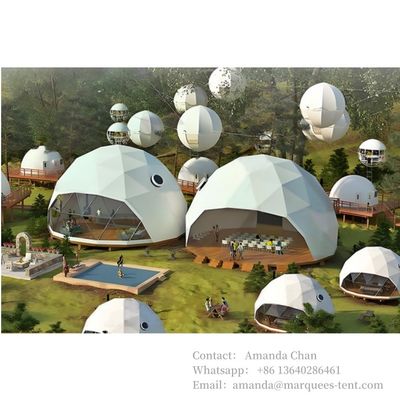 All Size Customized Luxury Dome House Living Hotel Resort Glamping Tents With Bathroom Steel
