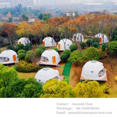 6m 6-8 Person Transparent Glamping Hotel Igloo Geodesic Dome Tent For Outdoor Activities