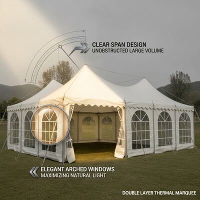 New-Year-Eve Party Marquee Tents A-Frame Waterproof Elegant Oval Design Canopy Structure