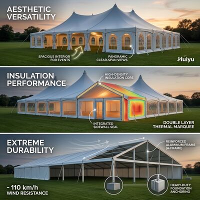 Music-Concert Party Marquee Tents A-Frame Waterproof Full Blackout PVC Cover Venue Canopy Structure