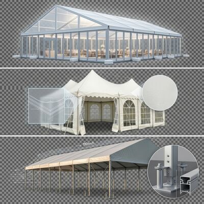 Music-Concert Party Marquee Tents A-Frame Waterproof ABS Solid Wall Panel Venue Canopy Structure