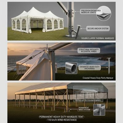 VIP Cocktail Party Marquee Tents Clear-Span Full Blackout PVC Cover Reception Canopy Structure