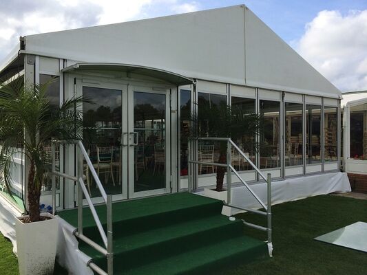 VIP Cocktail Party Marquee Tents A-Frame Tempered Glass Wall Reception Canopy Structure