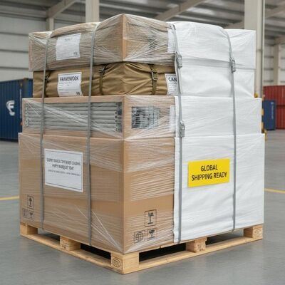 Export Grade Container Loading Party Marquee Tent Complete Packaging System Fumigated Pallet Global Shipping Ready