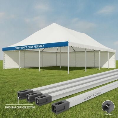Thirty Minute Quick Assembly Party Marquee Tent Modular Clip Lock Connector No Tools Aluminum Frame Canopy Structure