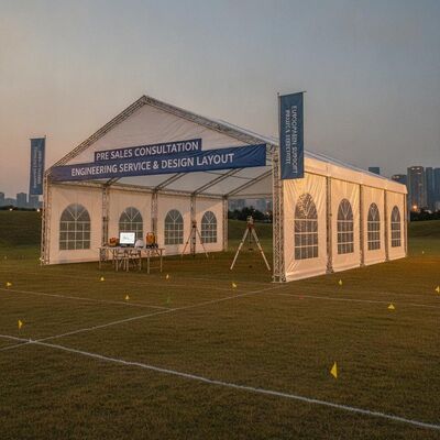 Pre Sales Consultation Party Marquee Tent Engineering Service Site Survey Design Layout European Project Support Canopy Structure