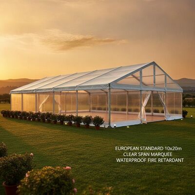 European Standard 10x20m Clear Span Aluminum Party Marquee Tent Waterproof Fire Retardant