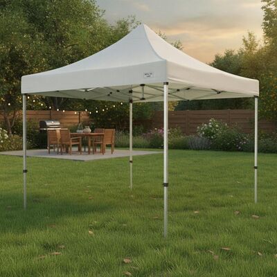 Premium Backyard Party Tailgate Canopy Tent Instant Setup Pop-Up Aluminum Frame NFPA 701 USA