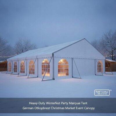 Heavy-Duty Winterfest Party Marquee Tent TUV Certified DIN 4102 B1 German Oktoberfest Christmas Market Event Canopy