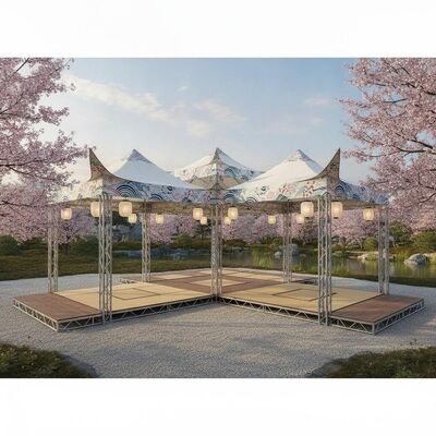 Modular Multi-Purpose Japanese Festival Party Marquee Tent TUV JIS Quick Setup Aluminum Frame Matsuri Event