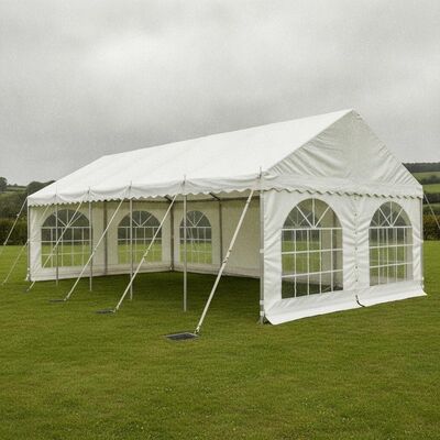 Waterproof Garden Party Marquee Tent Aluminium Frame Rain Gutter System for UK Outdoor Events All Seasons