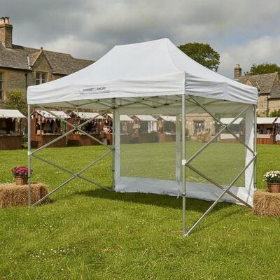 Portable Pop Up Folding Party Marquee Tent Aluminium Scissor Frame Quick Setup UK Village Fete Market Canopy