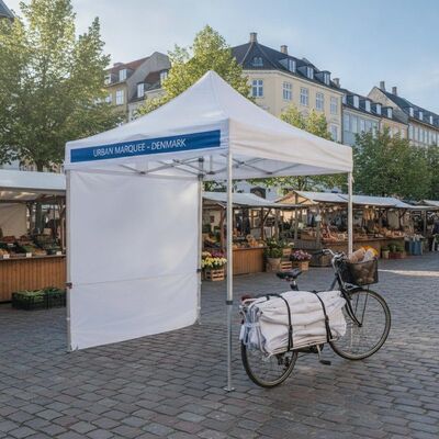 Compact Pop Up Portable Party Marquee Tent Bicycle Transport Friendly Design for Denmark Urban Outdoor Markets