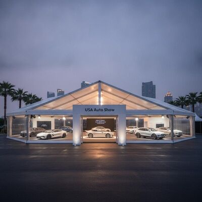 USA Auto Show Exhibition Party Marquee Tent Premium Vehicle Display Automotive Event American Trade Show Canopy Structure
