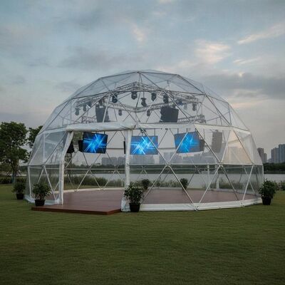 Corporate Event Tent with Modular Layout Hard Pressed Extruded Aluminum Alloy 6082 T6 Frame and Integrated AV Setup