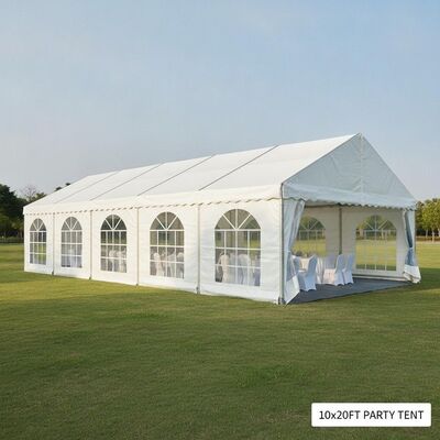 10x20FT Heavy Duty PVC Party Marquee Tent Aluminum Alloy Frame Waterproof UV-Resistant Outdoor Canopy