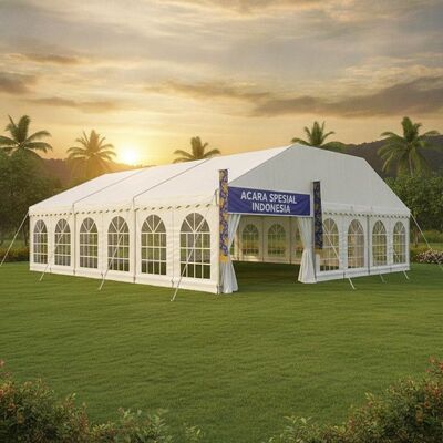 Custom Party Marquee Tent Indonesia Outdoor Waterproof UV Resistant Event Canopy Pavilion for Wedding Trade Show