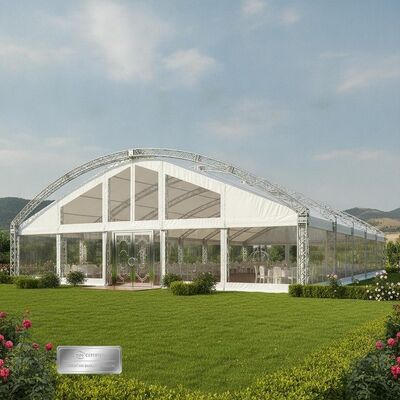 Large Luxury Event Party Marquee Tent TUV Certified Double Layer PVC Aluminum Pavilion Banquet Uzbekistan